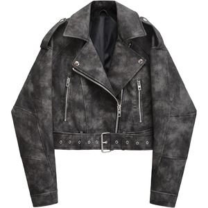 Chaqueta de Motociclista de Piel de Oveja Genuina para Mujer, Estilo Motero, Resistente, Ropa Exterior para Motociclismo - Product Image 4