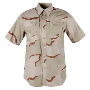 Chemise d'extérieur à manches courtes camouflage respirante et à séchage rapide avec imprimé mandarin, vente en gros d'usine pour l'été - Product Image 6