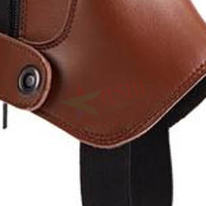 Demi-chaps en cuir de vache véritable de haute qualité équipement d'équitation de qualité supérieure à vendre - Product Image 6