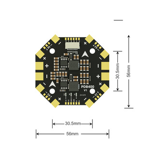 Carte de distribution <span class=keywords><strong>d</strong></span>'alimentation Aocoda-RC PDB400 400A 8S à courant élevé avec ampèremètre et double BEC pour drone de course X-Class - Product Image 3
