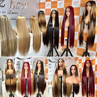 Perruques cheveux humains 100% naturelles, extensions de cheveux vietnamiens, avec lace frontale, couleurs variées, prix de gros