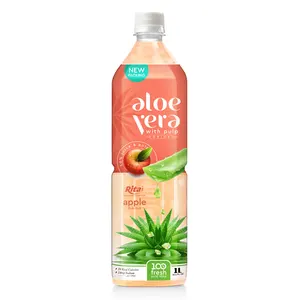 Vietnam Beverage Company Hochwertiger Aloe Vera Saft 1000 ml Haustier flasche Aloe Vera Saft mit Apfel