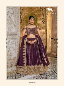 Último diseñador Pure Georgette bordado secuencia trabajo Lehenga Choli por Fab Zone - Product Image 4
