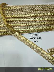 Espejo personalizado bordado en seis formas de color en diseños étnicos para diversos fines en 1,5 pulgadas de ancho. - Product Image 2