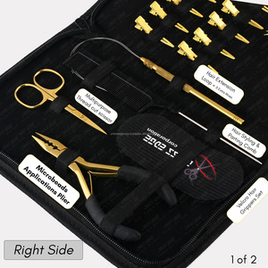 Nono & Micro Ring-aplicador de extensiones de cabello, alicates con 12 pinzas para secar el pelo, juego de pinzas y minitijera - Product Image 5