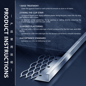 Perfil de Protección de Esquinas para Paneles de Yeso, Galvanizado, Recubrimiento Delgado, para <span class=keywords><strong>Enlucido</strong></span> - Product Image 5