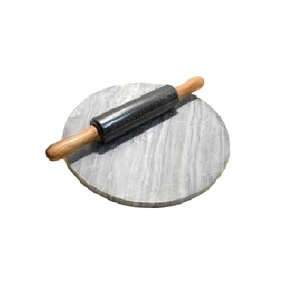 Juego de 2 rodillos de mármol y madera y tablas de pastelería Mármol gris y acabado de madera natural para uso en la cocina - Product Image 5