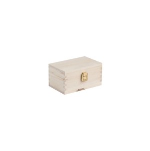 Mini caja de madera con tapa abatible. Dimensiones internas: 15x9x7 - Product Image 1