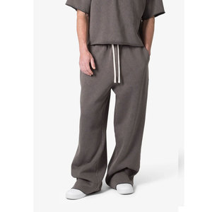 2026 meilleure qualité hommes pantalons de survêtement à jambes larges Style Baggy Joggers noir cordon dans un style unique - Product Image 3