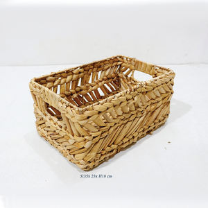 Juego de Almacenamiento Redondo y Rectangular de Jacinto de Agua Rústico y Ecológico Personalizado de Artex Dong Thap - Product Image 2