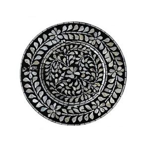 Plaque de charge incrustée d'os de bois Design Qualité exclusive Forme ronde Show Under Plate - Product Image 4