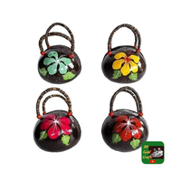 Tas cangkang kelapa Eco buatan tangan untuk wanita, aksesori alami ringan untuk pakaian sehari-hari, jalan-jalan, luar ruangan dan ide hadiah