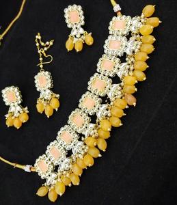 High Quality Heavy Kundan Necklace Set <b>Indian</b> Manufacturer's Gold Plated Jewelry for Women Luxury Vintage Style Wedding Parties - Product Image 1