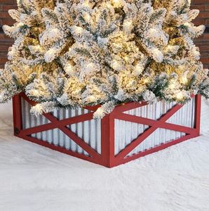 Collier d'arbre en fer et bois design élégant décoration de noël support d'arbre décor d'inspiration chic pour la maison fête de noël du nouvel an - Product Image 5