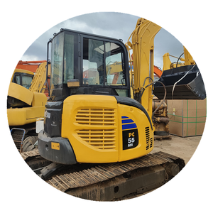 Miniexcavadoras usadas japonesas Komatsu PC55 maquinaria de movimiento de tierras Excavadora hidráulica de segunda mano Komatsu 55 excavadoras - Product Image 1