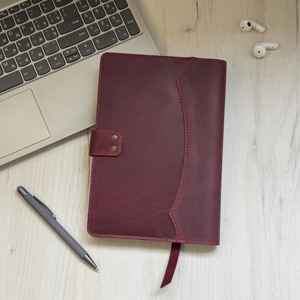 Housse de carnet A5 rechargeable en cuir élégante et résistante, anti-odeur, pour le bureau LNBC-0034 - Product Image 1