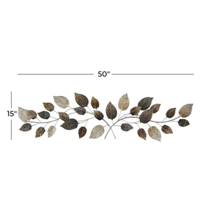 Decoración de pared de hojas de múltiples tonos, decoración interior y exterior, colgante de pared, hotel, restaurante, hogar, sala de estar, dormitorio, artes decorativas - Product Image 4