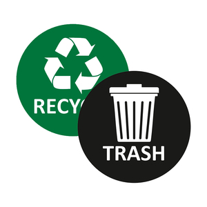 สติกเกอร์พีวีซีวงกลมสีเขียว/สีดำเชิงพาณิชย์ป้องกันรังสียูวีขนาด5x5ทนทานต่อสิ่งแวดล้อมป้ายประกาศ - Product Image 1