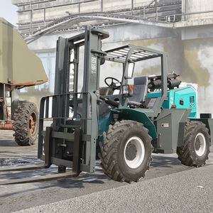 מתקן מנוף טלסקופי דיזל כבד לעבודה בשטח עם מעמיס גלגלים אחורי - Product Image 4