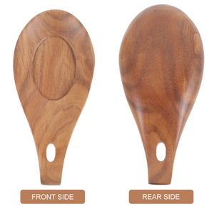 El soporte de descanso para cuchara de madera con mango de calidad duradera, el soporte para cuchara de diseño elegante ayudará a mantener su área de preparación limpia para la venta - Product Image 5