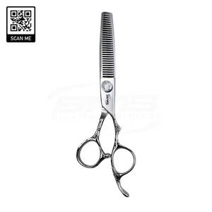 Ensemble de ciseaux de barbier ergonomiques en acier inoxydable de qualité supérieure, tension réglable, légers, à bord tranchant, pour la coiffure et la coupe de cheveux - Product Image 3