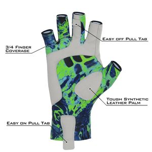Guante de pesca bordado con logotipo personalizado, guantes de pesca profesionales de alta calidad, guantes de cuero cómodos para exteriores en MOQ bajo - Product Image 3