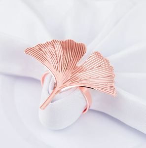 Newest Design Napkin <b>Ring</b> Leaves Shape Decorative Napkin Holder <b>Clip</b> for Hot Selling Wedding Decor Tissue Cuff - Product Image 4