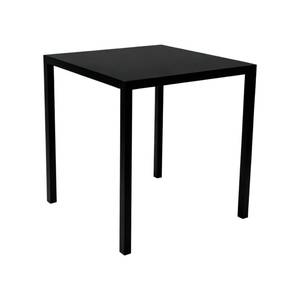 Table en fer auto-nivelante noire 4 places 60*60 pour usage extérieur - Product Image 1