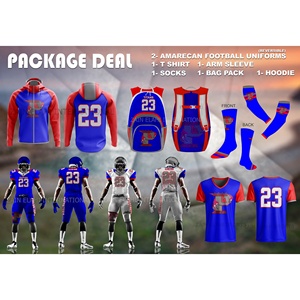 Uniformes de fútbol americano, venta al por mayor, camiseta de fútbol americano barata personalizada/SPATS personalizados, paquete de bolsas, guantes, paquete de oferta de calcetines - Product Image 3