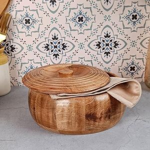 Caja de Madera Artesanal para Chapati, para Mantener los Rotis Calientes y Frescos Durante la Comida, Asequible por AALIYAN IMPEX - Product Image 2