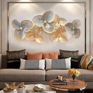 Luxury handcrafted floral metal wall <b>decor</b> sculpture suitable for stylish living spaces and interiors - Product Image 6