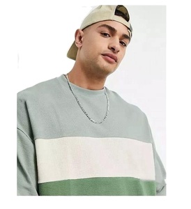 เสื้อยืดคอกลมคอตตอน100% สำหรับผู้ชายปกหนาทรงหลวมพิมพ์ลายตามสั่ง - Product Image 3