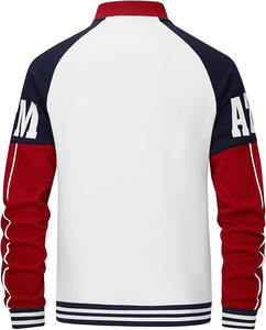 Chaquetas universitarias unisex de moda al por mayor chaquetas con logotipo de diseñador personalizado chaqueta de béisbol informal Letterman abrigo de algodón - Product Image 6