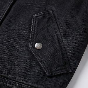 Veste en jean sur mesure de qualité pour femmes, design élégant, fermeture éclair verticale sur le devant, poche, style hip-hop de rue, couleur personnalisée - Product Image 5