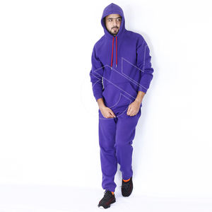 การออกแบบที่กําหนดเอง 2 ชิ้นชุดวอร์มวิ่งจ๊อกกิ้งสวมใส่ถนนสําหรับผู้ชายที่มีคุณภาพระดับพรีเมียม - Product Image 1