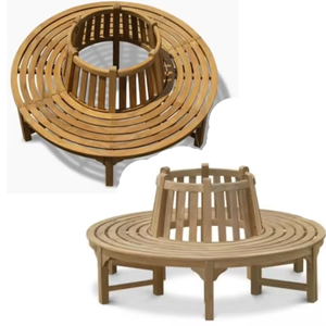 Silla de Restaurante, Material Principal Madera de Teca Antigua Sólida, Diseño Circular Elegante, Resistente, No se Rompe Fácilmente - Product Image 1