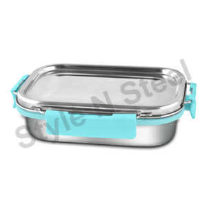 Boîte à lunch Deluxe Lock Boîte à lunch Tiffin en acier inoxydable Porte-aliments de camping en métal poli avec serrure - Product Image 1