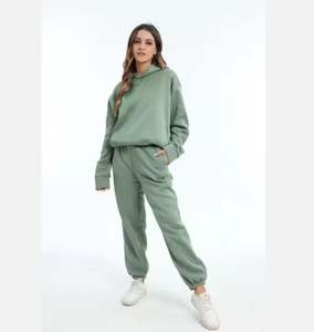 Personnalisé 100% Coton Femmes Slim Styles Survêtements Baggy Pantalons De Survêtement & Sweats À Capuche Cordon Ensembles Décontractés pour Femmes - Product Image 6