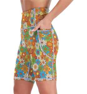 Prix bon marché Short de fitness imprimé personnalisé pour femmes à haute perte Short de sport uni motif yoga vêtements de sport Sublimation pour femmes - Product Image 4