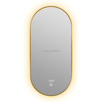 Miroir de salle de bain mural intelligent avec éclairage LED, design moderne, piste de défilé, éclairage, capteur tactile, interrupteur