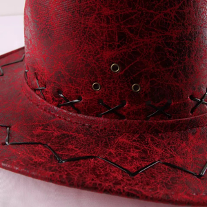 Sombreros de Cuero PU de Alta Calidad para Hombres y Mujeres, Estilo Vaquero Occidental, para Montar a Caballo y Carreras, Precio al por Mayor - Product Image 2