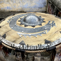 Viking Shield Ragnar Medieval Design Couteaux d'artisanat portés à la main avec Logo personnalisé Type de lame imprimé