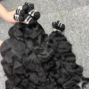 100% capelli umani cambogiani grezzi extension onda naturale in trama all'ingrosso nastro legato Bundle vari colori grande Stock disponibile
