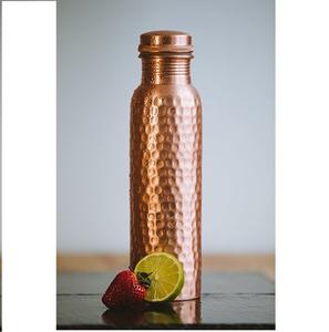 Prisma bouteille d'eau en cuivre Yoga ayurvedic bouteille anti-fuite faite à la main 1000ml bouteille martelée en cuivre pur boisson indienne 2023 - Product Image 6