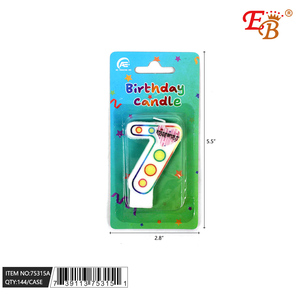 5.5 \ "n. 7 decorazioni per torte di Design compleanno 144 pz/candela di compleanno in cartone - Product Image 1