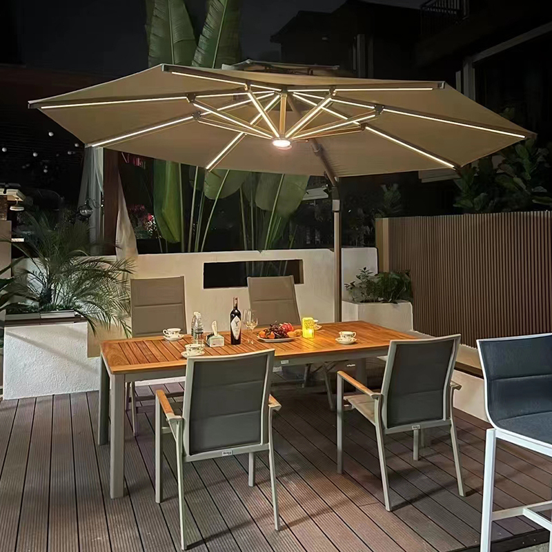 Outdoor Sturdy Aluminum Frame Patio Solar