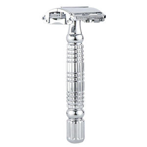Safety <b>Razor</b> for <b>Men</b> Heavy Duty DE Blade Stainless Steel <b>Razor</b> OEM Private Label Silver Color Smooth Safety <b>Razor</b> - Product Image 6
