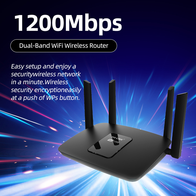PIX-LINK AC06 WiFi Router 600Mbps 2.4G Wireless High Speed Dual Band Gigabit Access Point Smart Home 4 External Antennas WPS