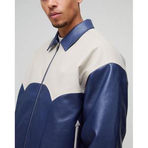 OEM/ODM Hot Selling 100% Pure Leather Heavyweight Baseball Jackets <b>for</b> <b>Men</b> Custom Embroidered Logo <b>Crop</b> <b>Top</b> Varsity Jacket - Product Image 3