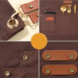 Hair Cutting 2024 Design Professional Salon Large Hairdressing <b>Apron</b> for Hair Stylist Men <b>Leather</b> <b>Aprons</b> - Product Image 6